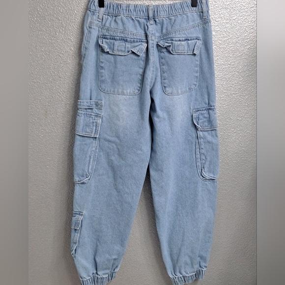 Denim Cargo High Waist Joggers    Size 9/10 - Picture 4 of 7